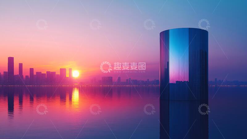 高清大图下载【趣麦麦图】东方之门剪影