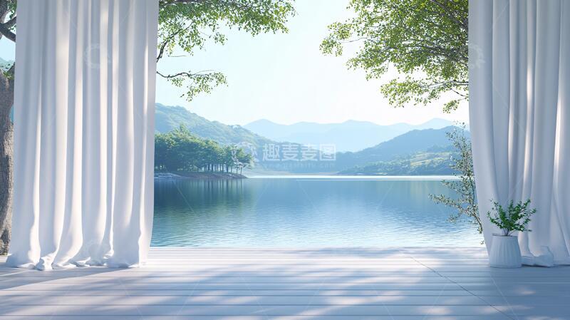 高清大图下载【趣麦麦图】高清窗帘场景1