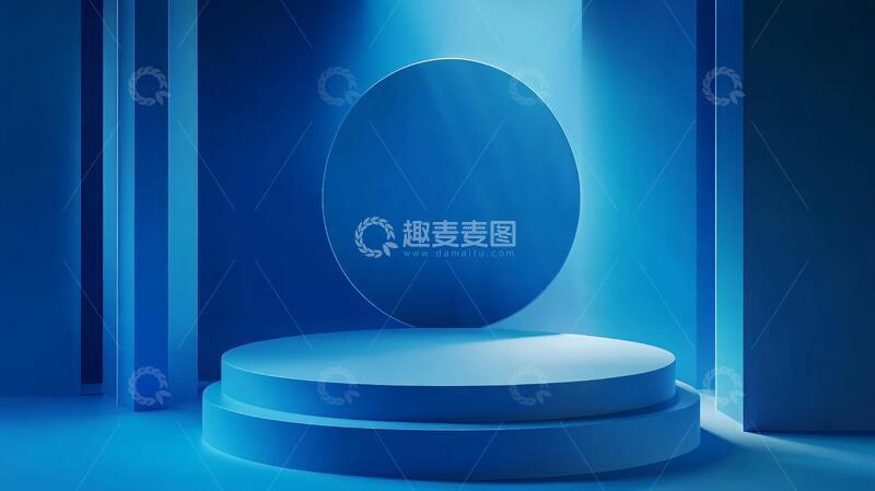 高清大图下载【趣麦麦图】简约秀场圆形产品讲台