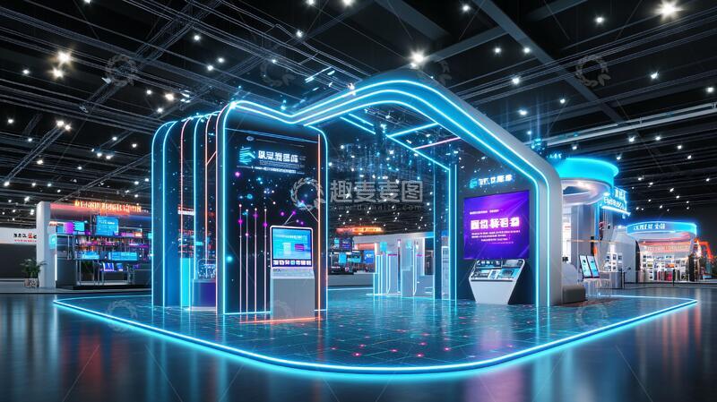 高清大图下载【趣麦麦图】科技主视觉会展布置