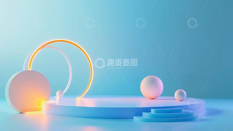 高清大图下载【趣麦麦图】简约秀场场景讲台背景