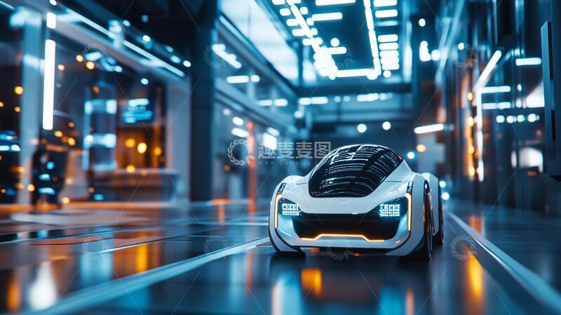 高清大图下载【趣麦麦图】科技感汽车背景智能视觉