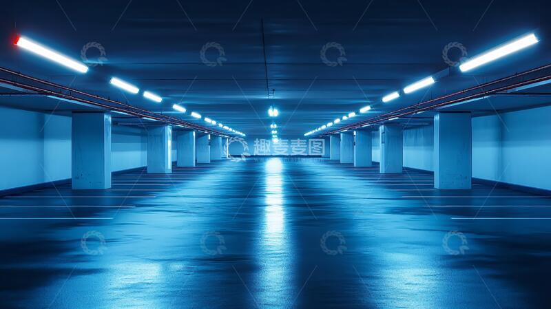 高清大图下载【趣麦麦图】地下车库背景