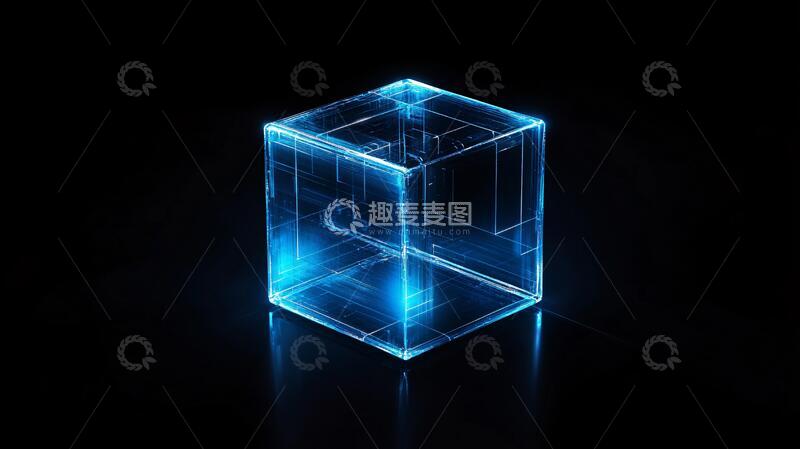 高清大图下载【趣麦麦图】科技感正方体1