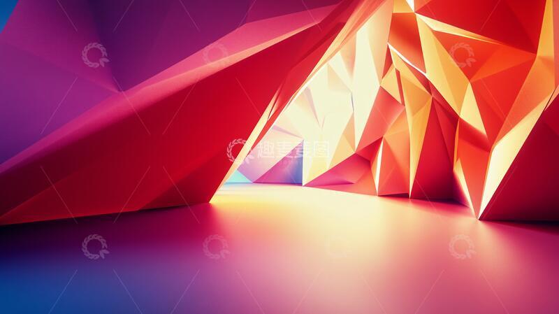 高清大图下载【趣麦麦图】立体感酷炫渐变背景11