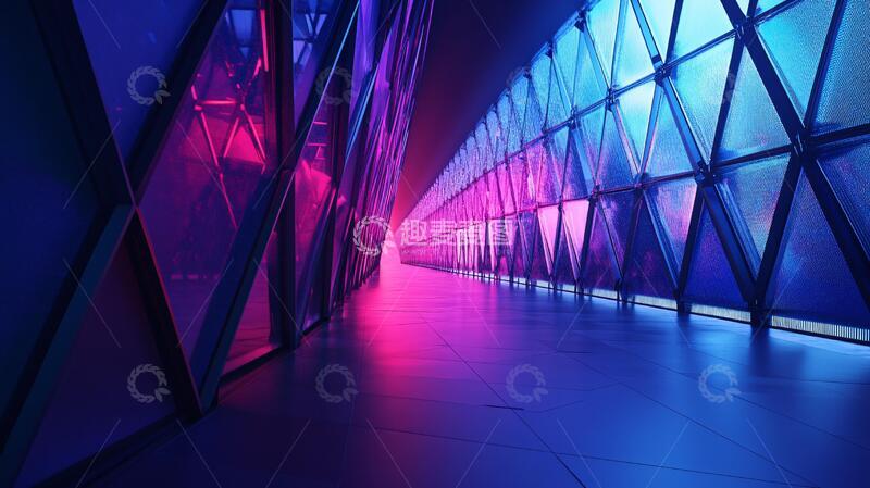 高清大图下载【趣麦麦图】大型通道走廊背景3