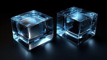 冰块效果图冰块玻璃立体