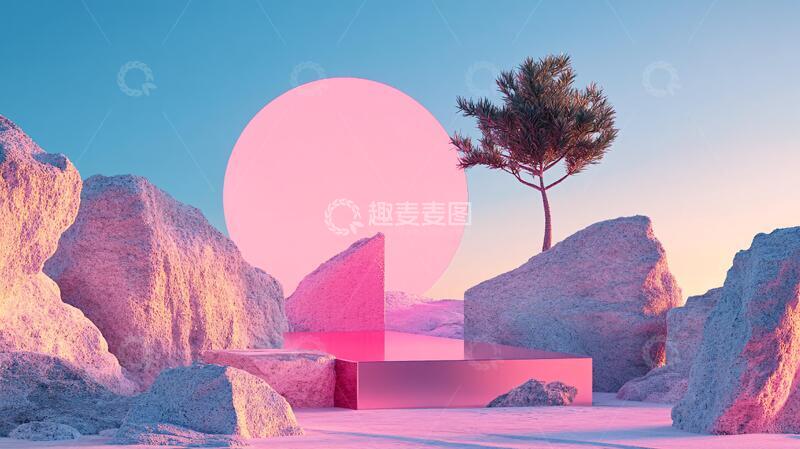 高清大图下载【趣麦麦图】粉红色的风景3