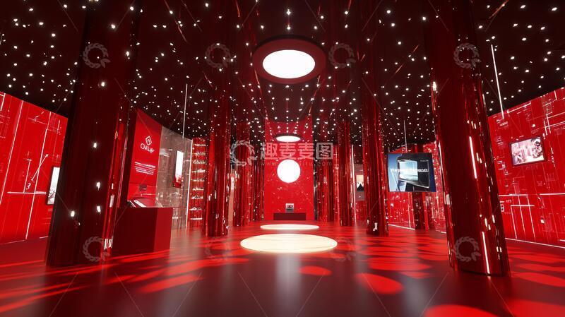 黑红展厅展厅红色展馆1