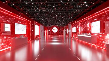 黑红展厅展厅体验科技