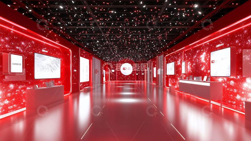 黑红展厅展厅体验科技