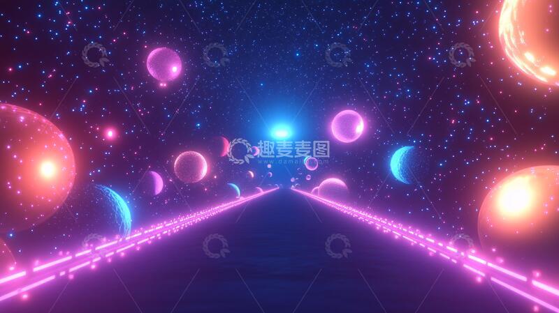 高清大图下载【趣麦麦图】灯光隧道特效7