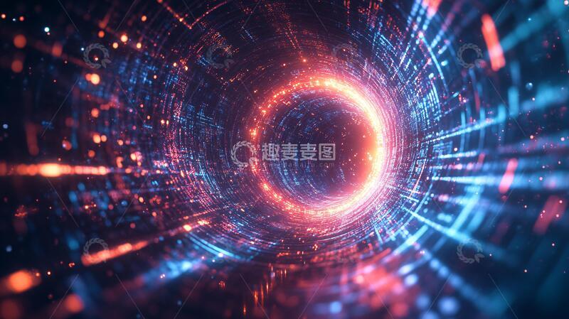 高清大图下载【趣麦麦图】科技漩涡隧道35