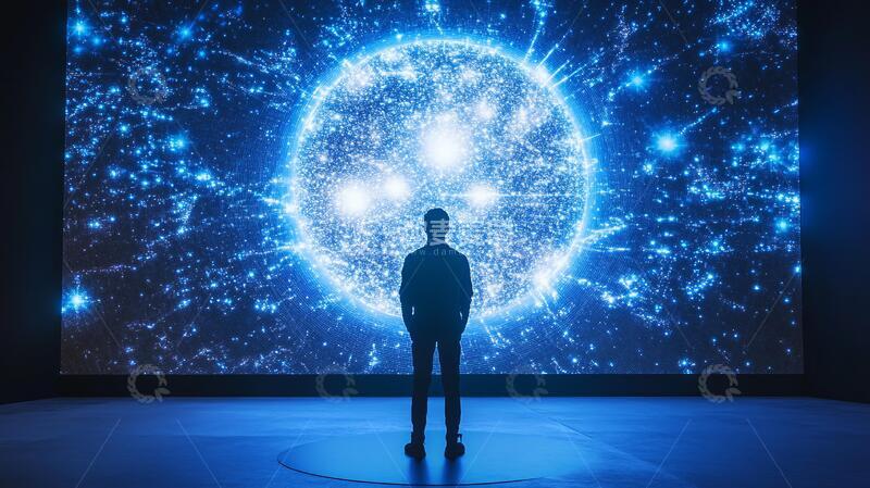 高清大图下载【趣麦麦图】科技背影科技宇宙背影