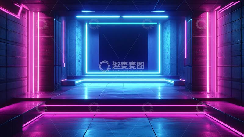 高清大图下载【趣麦麦图】霓虹灯场景造型13