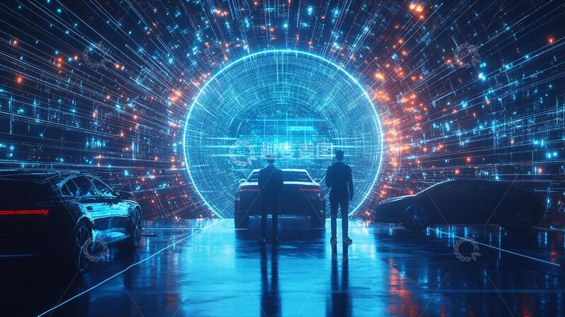 高清大图下载【趣麦麦图】汽车发布会汽车数字化