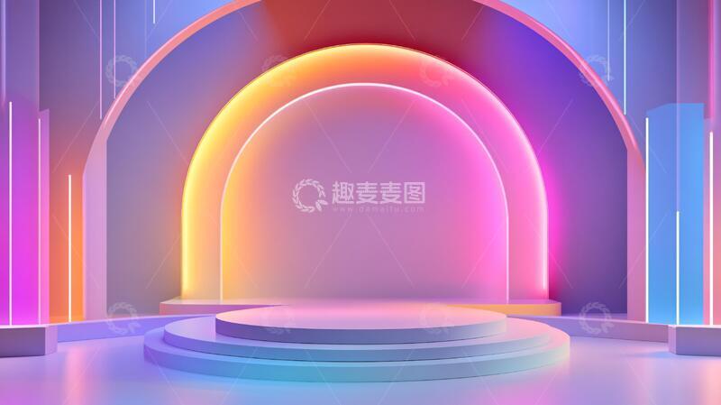 高清大图下载【趣麦麦图】简约秀场舞台背景场景