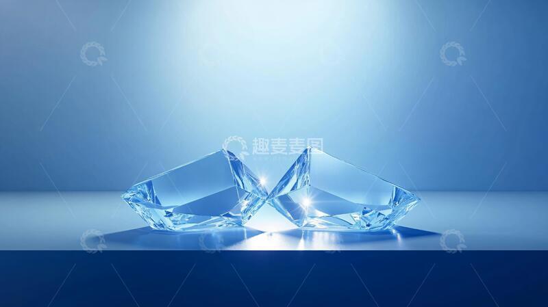 高清大图下载【趣麦麦图】玻璃拟物钻石展位品质