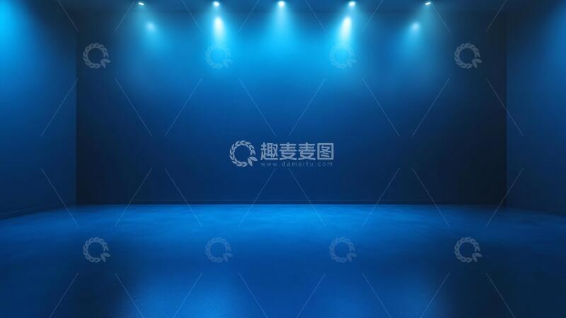 高清大图下载【趣麦麦图】蓝色舞台展示背景4