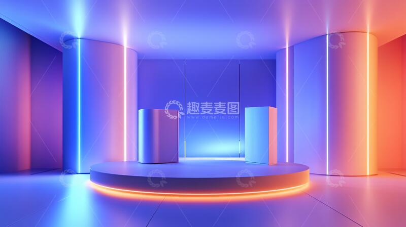 高清大图下载【趣麦麦图】简约秀场背景舞台潮流