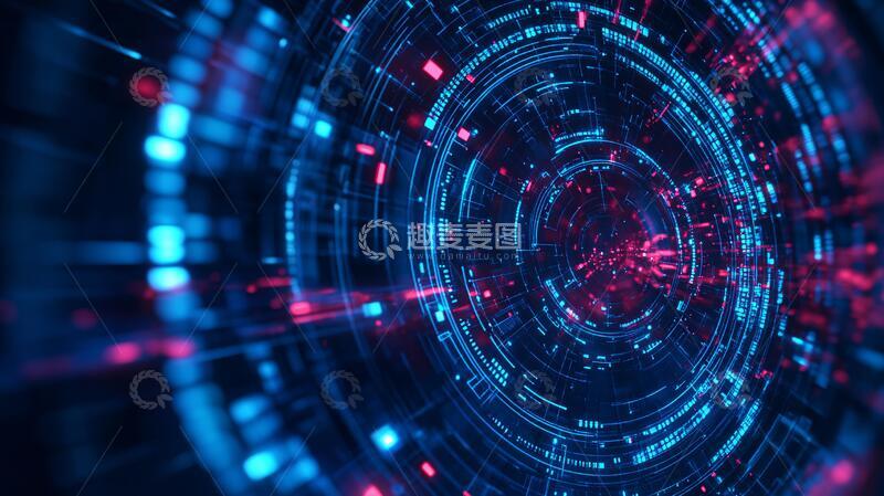 高清大图下载【趣麦麦图】网络科技大数据背景15