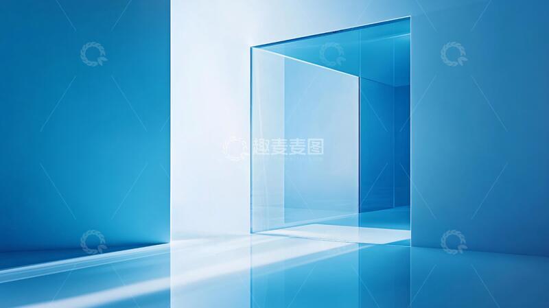 高清大图下载【趣麦麦图】建筑设计蓝色的房间4