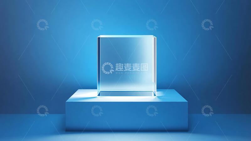 高清大图下载【趣麦麦图】蓝色的展示台12