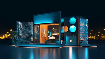 炫酷展台展位大气造型