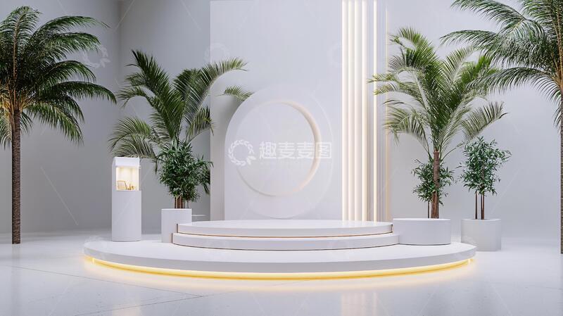 高清大图下载【趣麦麦图】圆形接待台圆形平台弧形