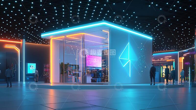 高清大图下载【趣麦麦图】霓虹灯快闪店