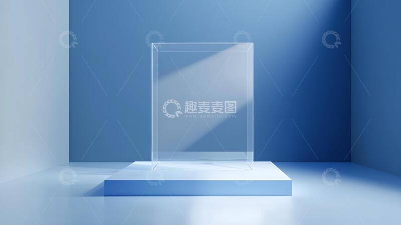 高清大图下载【趣麦麦图】蓝色的展示台13