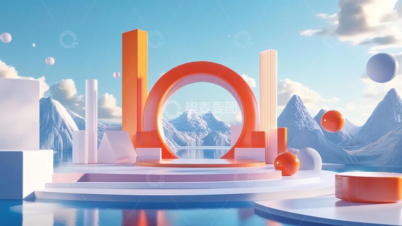 高清大图下载【趣麦麦图】立体场景海报3