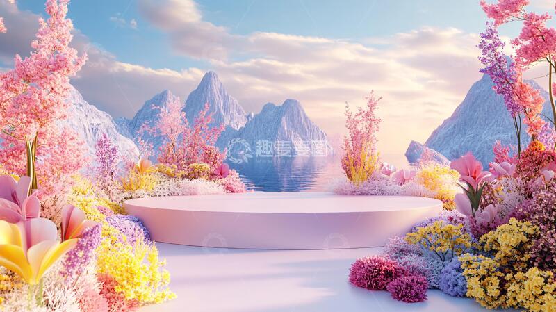 高清大图下载【趣麦麦图】唯美梦幻花田场景79