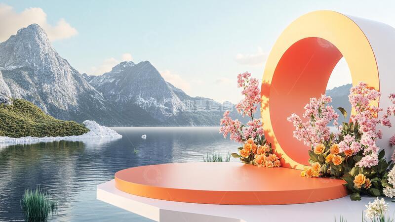 高清大图下载【趣麦麦图】橙色户外迎宾区2