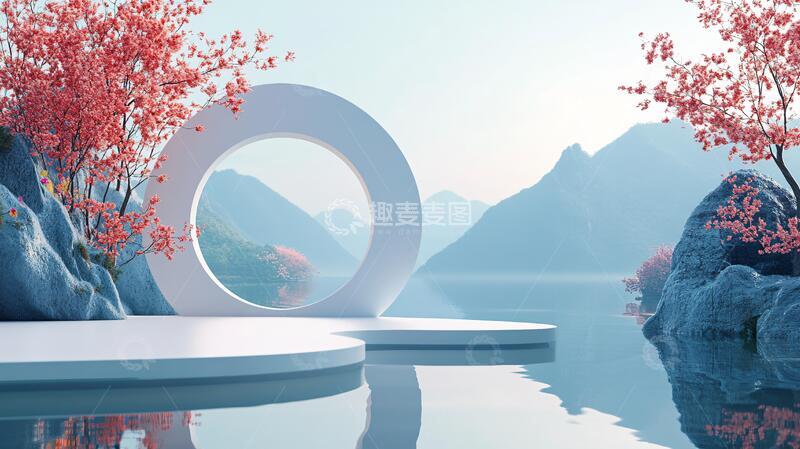 高清大图下载【趣麦麦图】中式圈景圆形意境禅意