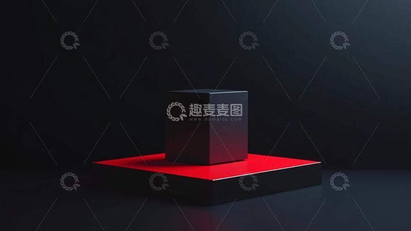 高清大图下载【趣麦麦图】暗黑简约扁平立体