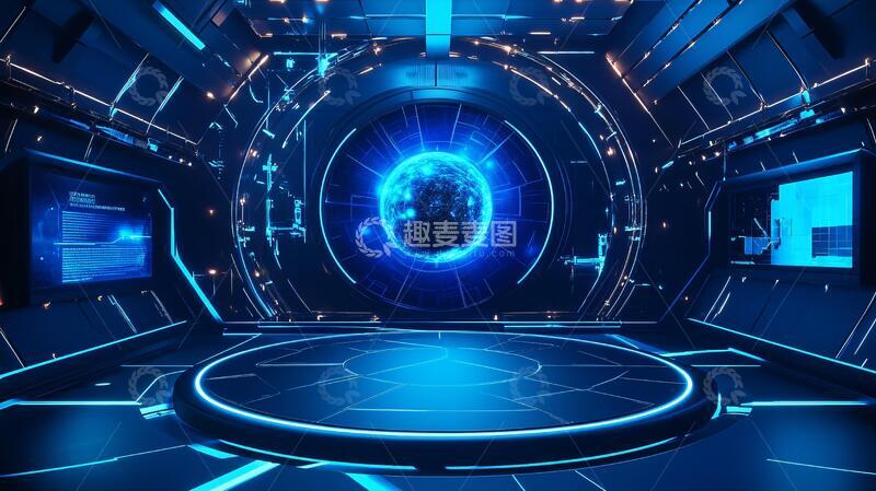 高清大图下载【趣麦麦图】原创科技舞台3