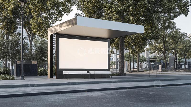 高清大图下载【趣麦麦图】现代候车亭现代城市高端
