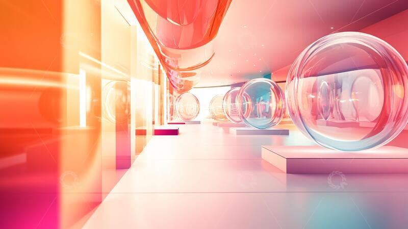 高清大图下载【趣麦麦图】科技馆梦幻背景