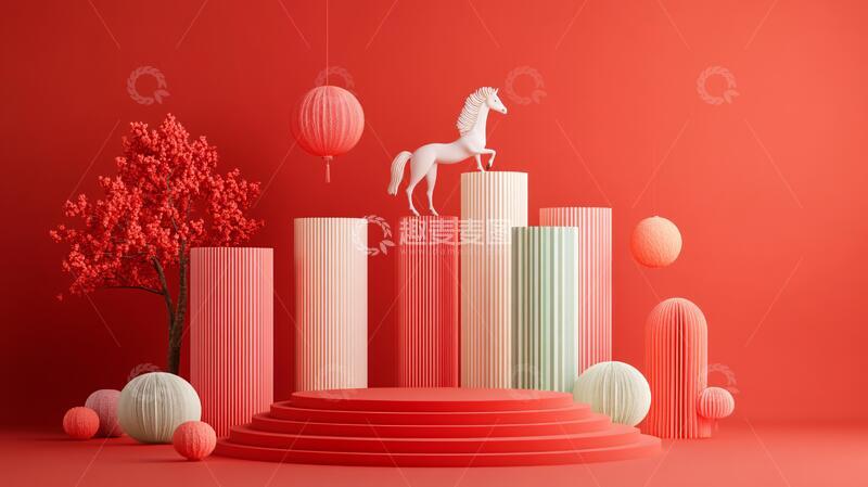 高清大图下载【趣麦麦图】牛年创意产品堆头