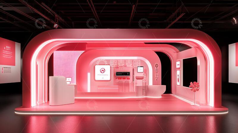 高清大图下载【趣麦麦图】网红风展位效果图1