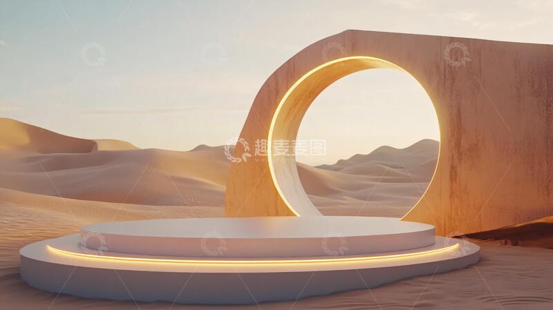 高清大图下载【趣麦麦图】简约拱门场景拱门建模