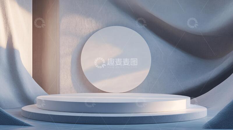 高清大图下载【趣麦麦图】蓝色的展示台9