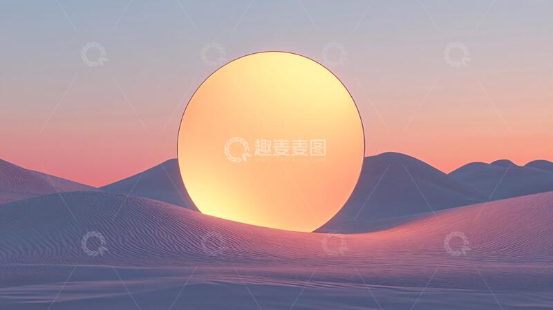 高清大图下载【趣麦麦图】大漠昏黄太阳3