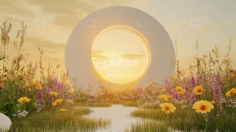 高清大图下载【趣麦麦图】唯美梦幻花田场景78