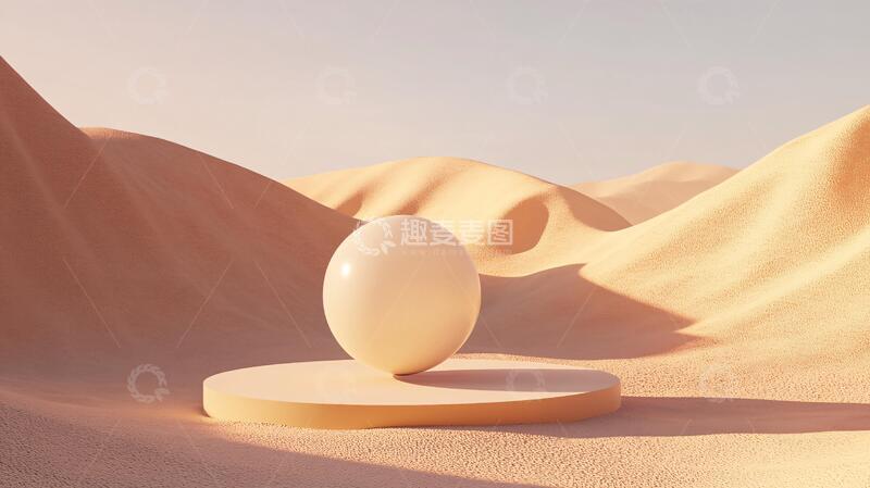 高清大图下载【趣麦麦图】极简场景图场景简约渲染