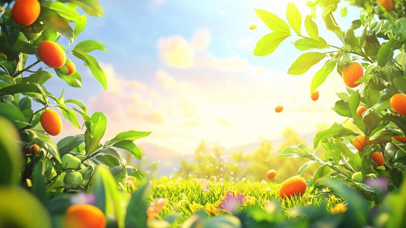 高清大图下载【趣麦麦图】阳光下的金桔11