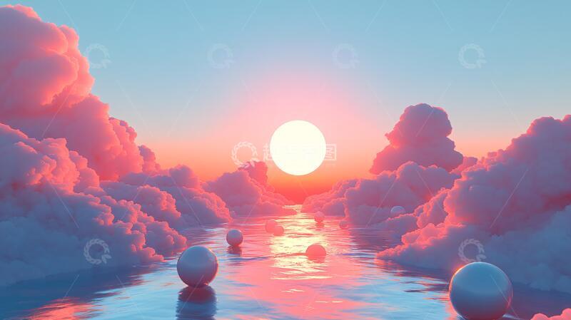 高清大图下载【趣麦麦图】粉红色的风景4