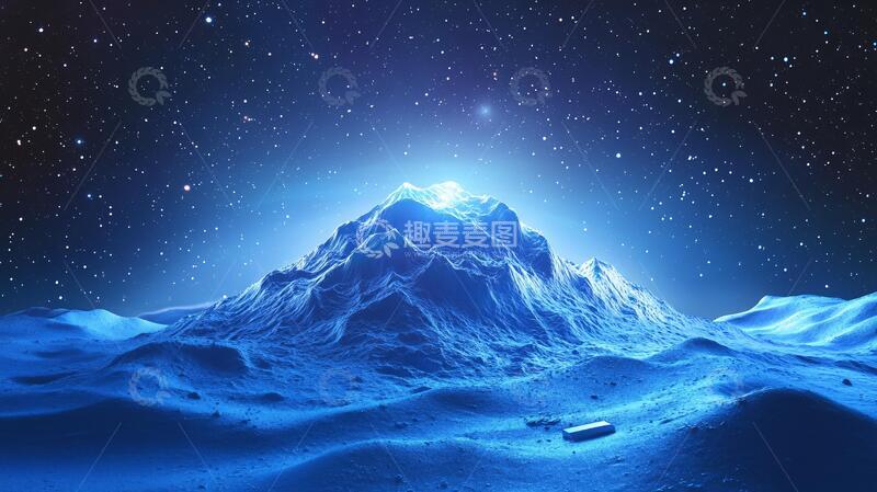 高清大图下载【趣麦麦图】梦幻抽象雪山1