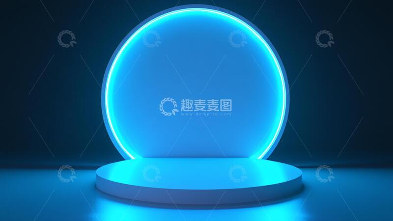 高清大图下载【趣麦麦图】蓝色的展示台8